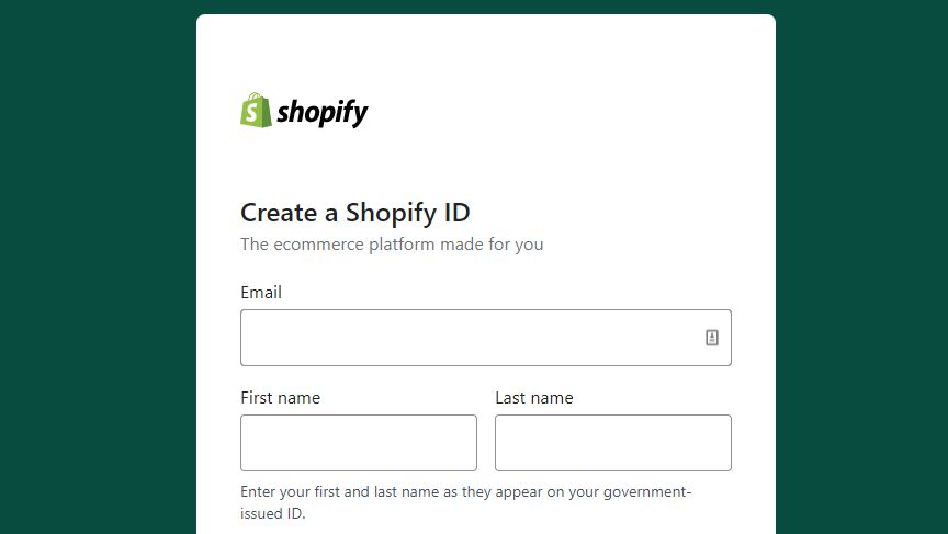 shopify-create-account