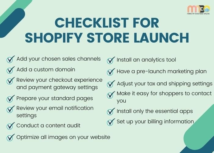 Shopify Store Launch Checklist