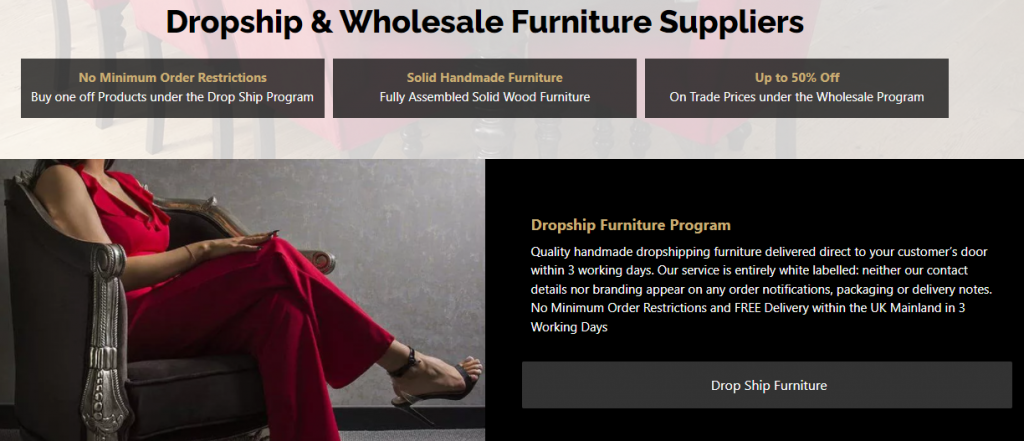 Artisan Furniture website