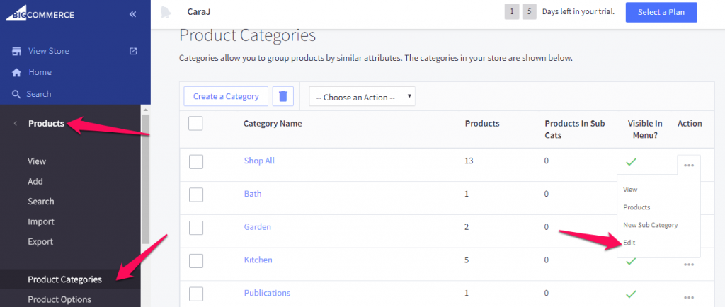 make product categories