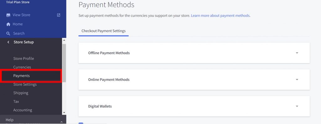 payment methods