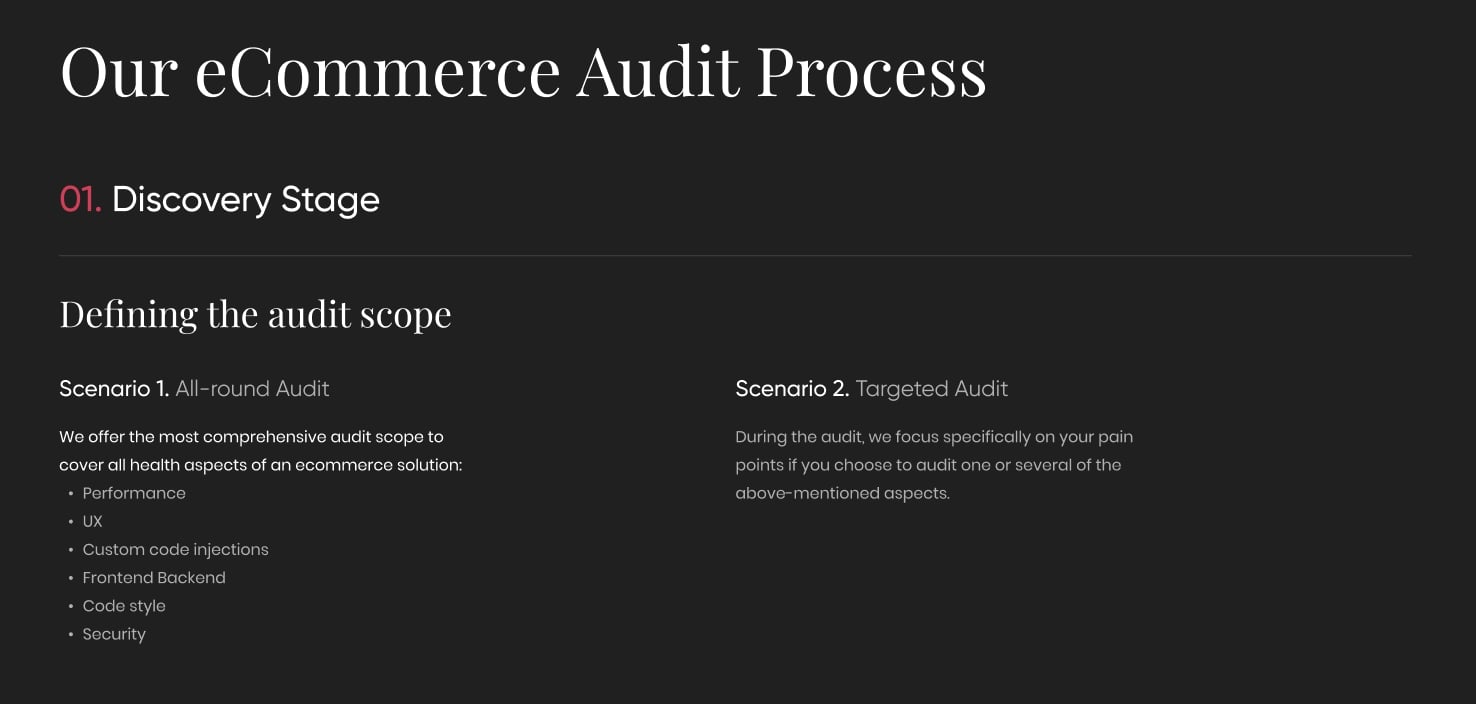 Ecommerce auditprocess